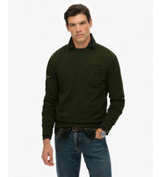 Superdrytil mænd. M2014294A Utility Loose sweatshirt grøn (XXL), Casual, Bomuld