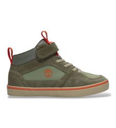 Timberlandunisex til børn. TB0A6FN7APJ1 Stone Jump-sko i læder, grønne (33), Fast, Blonder, Velcro, Casual, børnetøj