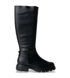 Wonderstil kvinder. A-4305 Læderstøvler Bones 04 sort (41), Fast, 1-3 cm, Lynlås, Casual