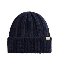Woolrichtil kvinder. CFWWAC0196FRUF0766 Navy Chunky Hat (S), Casual, Bomuld, Blå