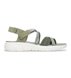 Xtitil kvinder. 14548103-KAKI Sandaler 145481 grøn (38), Stof, Fast, Velcro, Casual