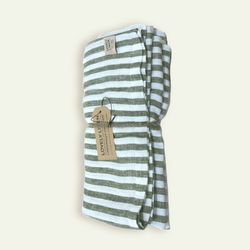 Lovely Linen Misty duk 145 x 250 cm, Edge Jeep Green