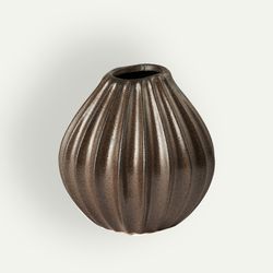 Broste Copenhagen Wide vase 30 x 30 cm, Antique Brown