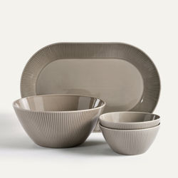 Nordic Dawn Serveringssett 4 deler, Bark