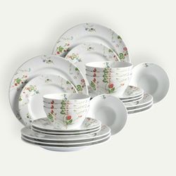 Nordic Dawn tallerkensett 24 deler, Sommer, 8 pers Servise Tallerkener sett