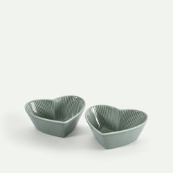Nordic Dawn hjerteskål 13 cm 2-pk, Dugg