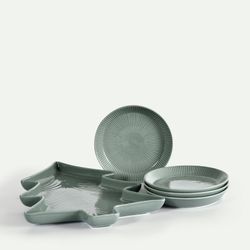 Nordic Dawn granfat og asjett 4-pk, Dugg