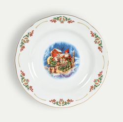 Gammeldags Jul tallerken 26 cm Middagstallerken