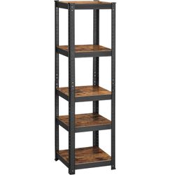 SONGMICS reol, 37 x 37 x 150 cm, 400 kg Bæreevne Industriel, rustik brun og sort