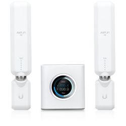 Ubiquiti AmpliFi hemrouter, 2x Meshpunkter, Plug and Play, Upp till 5