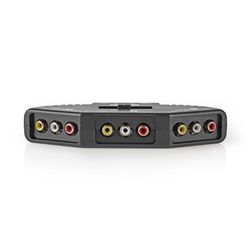 Nedis Composite Video Switch | 3-Port port(s) | Inngang for lyd-/video-/datatilkoblinger: 3x Composite Video (RWY) | Utgang for lyd-/video-/datatilkob