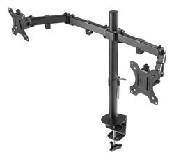 DELTACO GAMING Dual monitor desk mount, 13"-32" screens, VESA 75x75/10