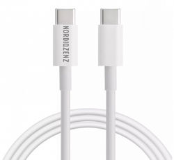 NORDIQZENZ 60W USB-kaapeli C-tyyppi-C USB-C:hen, 3 m, valkoinen