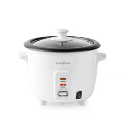 Nedis Riskoker | 0.6 l | 300 W | Steamer i aluminium | Non-stick belegg | Avtagbar bolle