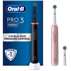 Oral B Elektrisk tannbørste Pro3 Duo 3900N Black CA + Pink CA