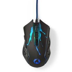 Nedis Pelihiiri | Langallinen | 1200 / 1800 / 2400 / 3600 dpi | Säädettävä DPI | Painikkeiden lukumäärä: 6 | Ohjelmoitavat painikkeet | Oikeakätinen