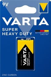Varta 6F22/9 V Block (2022) batteri, 1 st. blister Zink- kol batteri, 9 V