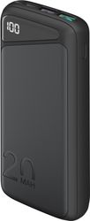 Goobay Hurtig opladning Powerbank 20.000 mAh (USB-C™ PD, QC 3.0) Kraftfuld powerbank med statusdisplay, Quick Charge-kompatibel