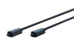ClickTronic Toslink-kabel Premium-kabel | 1x Toslink-kontakt 1x Toslink-kontakt 1x Toslink-kontakt | 1,0 m | Polymerfiberoptisk kabel