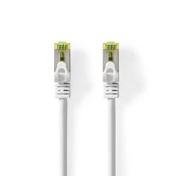Nedis CAT7 nätverkskabel | S/FTP | RJ45 hane | RJ45 hane | 5.00 m | Snagless | Rund | LSZH | Vit | Label