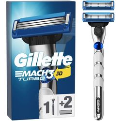 Gillette Barberhøvel Mach3 Turbo 2 stk barberblader