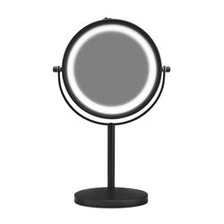 Gillian Jones Bordspeil med sterkt LED-lys - matt svart