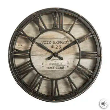 Reloj Vintage Marrón Texas - Estilo Vintage - Marca Factory Cuadros