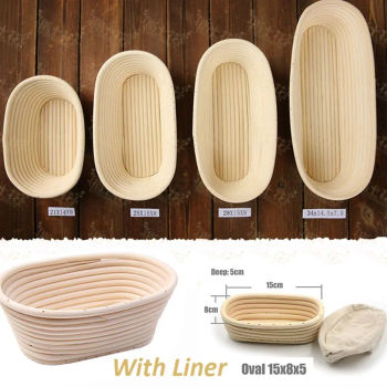 Banneton-cestas de mimbre para masa de pan, canasta de mimbre para fermentación de pan