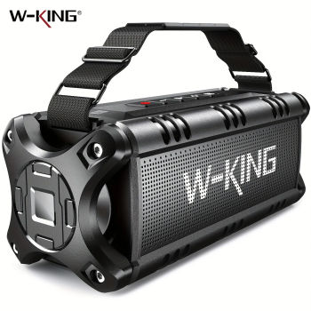 Altavoz Bluetooth W-KING D8, 50W RMS, IPX6 Impermeable, Altavoces Inalámbricos Bluetooth, Altavoz Portátil Grande para Exteriores