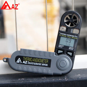 Складной цифровой прибор для измерения скорости ветра AZ8918