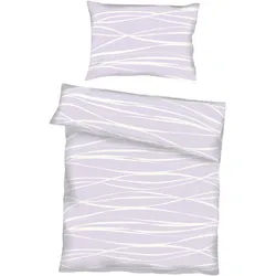 Kaeppel Bettwäsche , Flieder , Textil , Graphik , 140x200 cm , bügelleicht , Heimtextilien, Bettwäsche & Leintücher, Bettwäsche, Satin-Bettwäsche