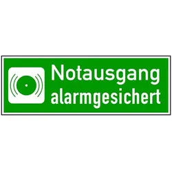Rettungszeichen - Notausgang alarmgesichert