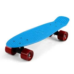 Retro Skateboard Blau/Rot