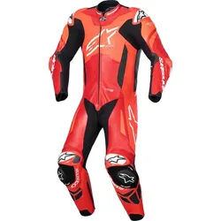 Alpinestars GP Plus V4 Sprint 1-Teiler Motorrad Lederkombi, schwarz-rot, Größe 48 für Männer