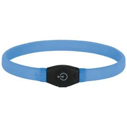 KERBL Leuchtendes Hundehalsband für langes Haar, blau, 2,5cm x 65cm