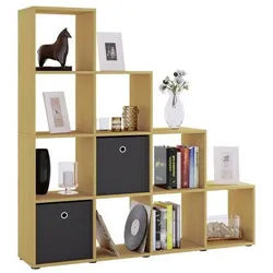 Mid.you Raumteiler , Buchefarben , Holzwerkstoff , 6 Fächer , 142.5x138.5x29 cm , Wohnzimmer, Raumteiler, Raumtrenner