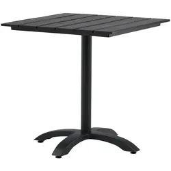 Gardenson Balkontisch , Schwarz , Metall, Kunststoff , 74x70x70 cm , Gartenmöbel, Gartentische, Balkontische
