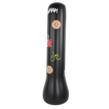 Oppustelig boksesæk - Stressreducerende træningsudstyr til voksne og børn (1,5 m, sort)