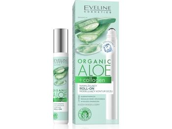 EVELINE_Organic Aloe + Collagen moisturizing eye contour shaping roll-on for all skin types 15ml