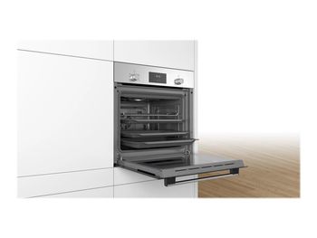 Bosch Serie | 2 HBF113BR1S - Ovn - innebygd - fordypning - bredde: 56 cm - dybde: 55 cm - høyde: 57.5 cm - Klasse A - rustfritt stål