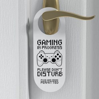 Gaming Gamer Vennligst Ikke Forstyrr Sign Door Soverom Game Room