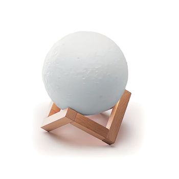 Lampe - Moon Lamp / Månelampe - 8cm - Justerbar farge