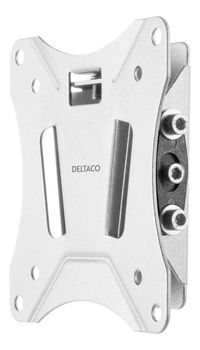 DELTACO OFFICE Veggfeste for nettbrett/skjermer, 13-27", tiltbar, hvit