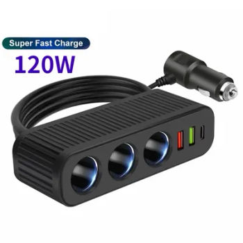 Car Cigarette Lighter USB Charger PD Quick Charge Power Adapter One-to-four Multifunctional Socket For Mobile Phone Charger