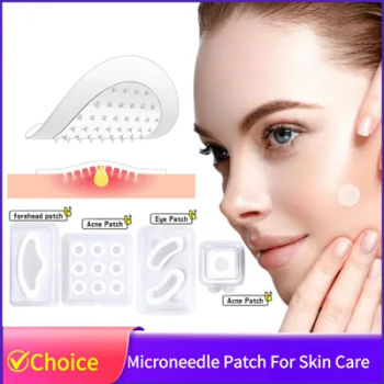 1set Soluble Microneedle Hydrocolloid Patch Acne Patch For Face Micro-needle Eye Patch Forehead Patch For Wrinkles Fine Lines