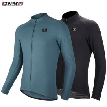 DAREVIE maglia da ciclismo inverno caldo maglia da ciclismo da uomo manica lunga maglia da ciclismo