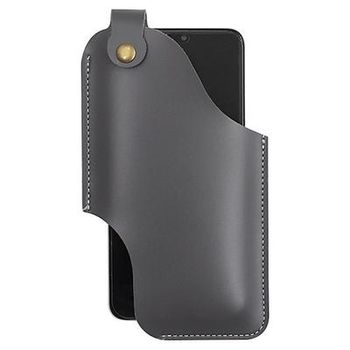 fondina per telefono con clip da cintura in pelle da uomo – custodia vintage in pelle PU con chiusura a scatto, supporto per cellulare a mani libere per viaggi all'aperto e uso quotidiano