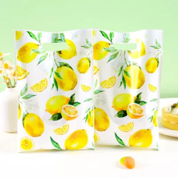 10/20/50pcs Yellow Lemon Gift Bags Summer Fruit Biscuit Candy Bags For Summer Beach Party Picnic Wedding Favors Bags