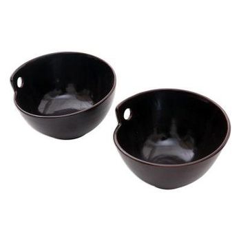 Ceramic bowls, 'Cones' (pair)