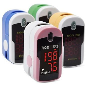 "Concord Fingertip Pulse Oximeter with Reversible Display, Carrying Case and Lanyard"